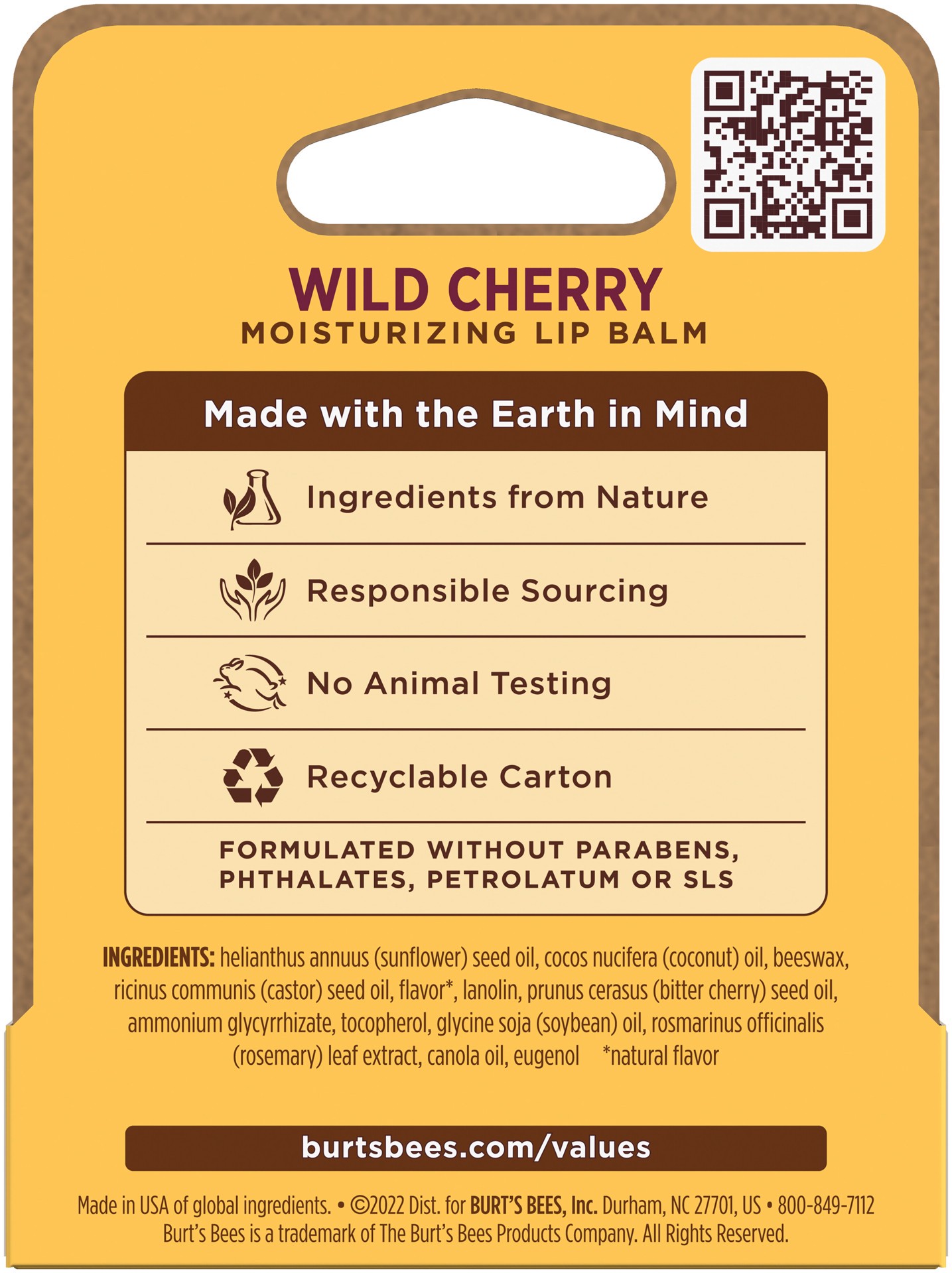 slide 3 of 5, Burt's Bees Moisturizing Wild Cherry Lip Balm 0.15 oz, 0.15 oz