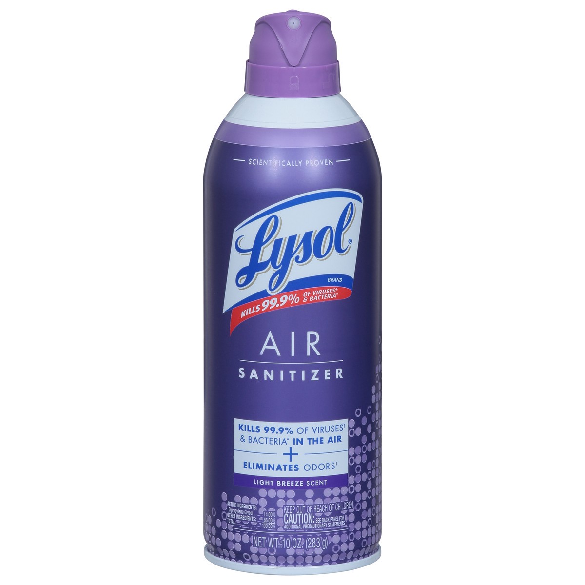 slide 1 of 9, Lysol Light Breeze Scent Air Sanitizer 10 oz, 10 oz