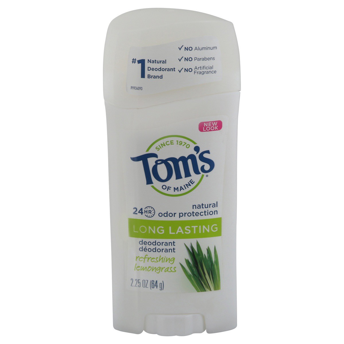 slide 1 of 9, Tom's of Maine Long-Lasting Aluminum-Free Natural Deodorant for Women, Lemongrass, 2.25 oz, 2.25 oz