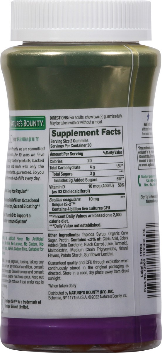 slide 3 of 14, Nature's Bounty Probiotic Gummies, 60 ct