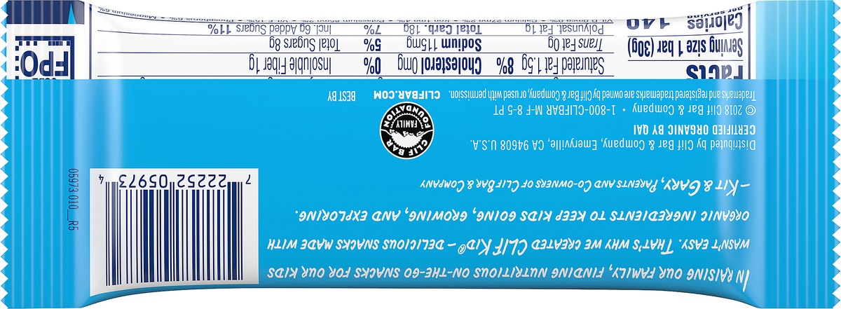 slide 8 of 8, CLIF Organic Apple Almond Butter Filled Bar, 1.06 oz