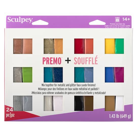 slide 1 of 7, 1.4lb. Sculpey Premo & Souffle Oven-Bake Clay, 1.43 lb