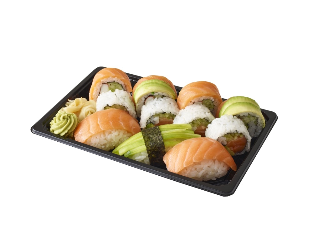 slide 1 of 1, AFC Advanced Fresh Concepts Salmon Sushi Combo Box, 14.46 oz