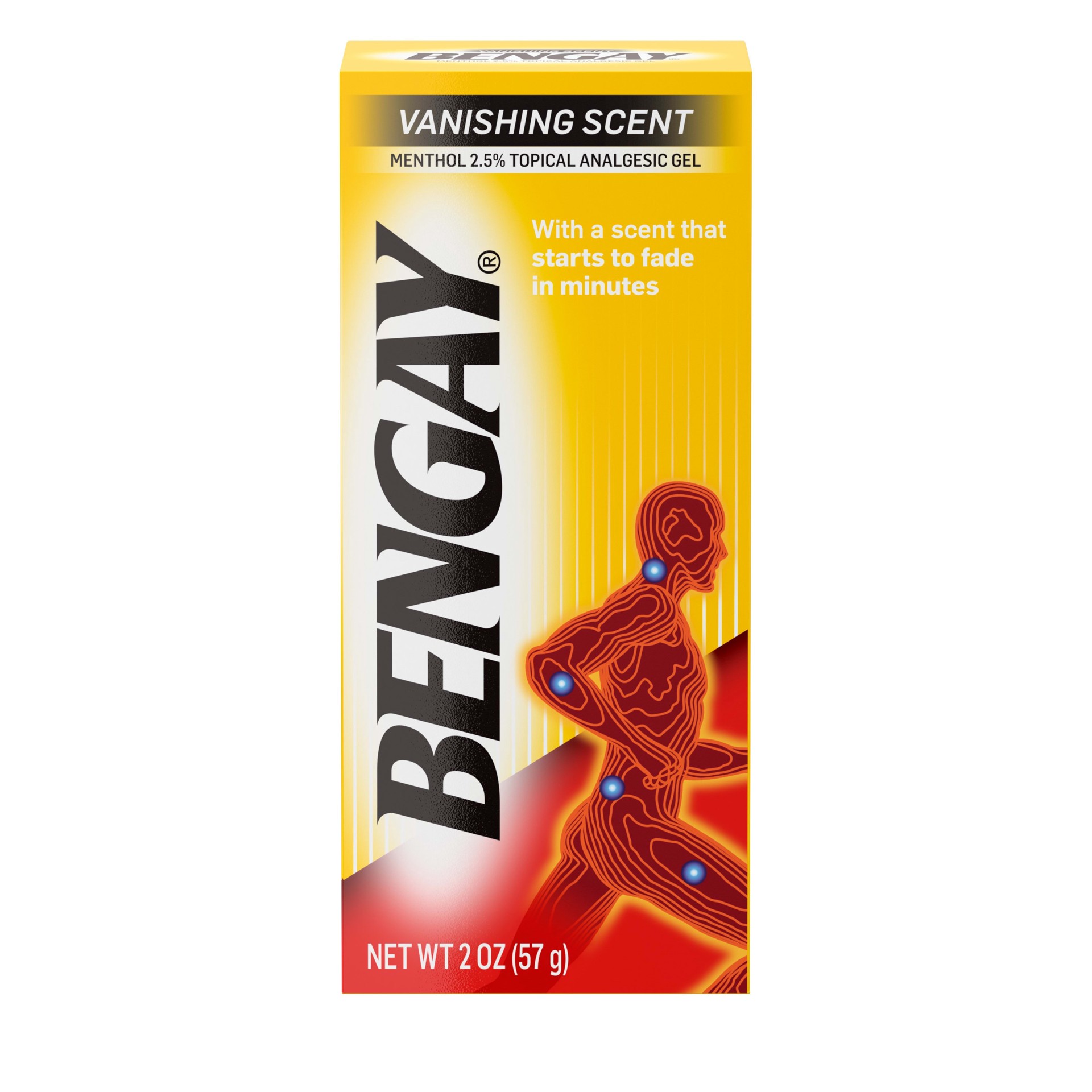 slide 1 of 5, BENGAY Vanishing Scent Bengay Pain Relief Gel, Non-Greasy Minor Arthritis, Back, Muscle and Joint Pain Relief, 2 oz, 2 oz