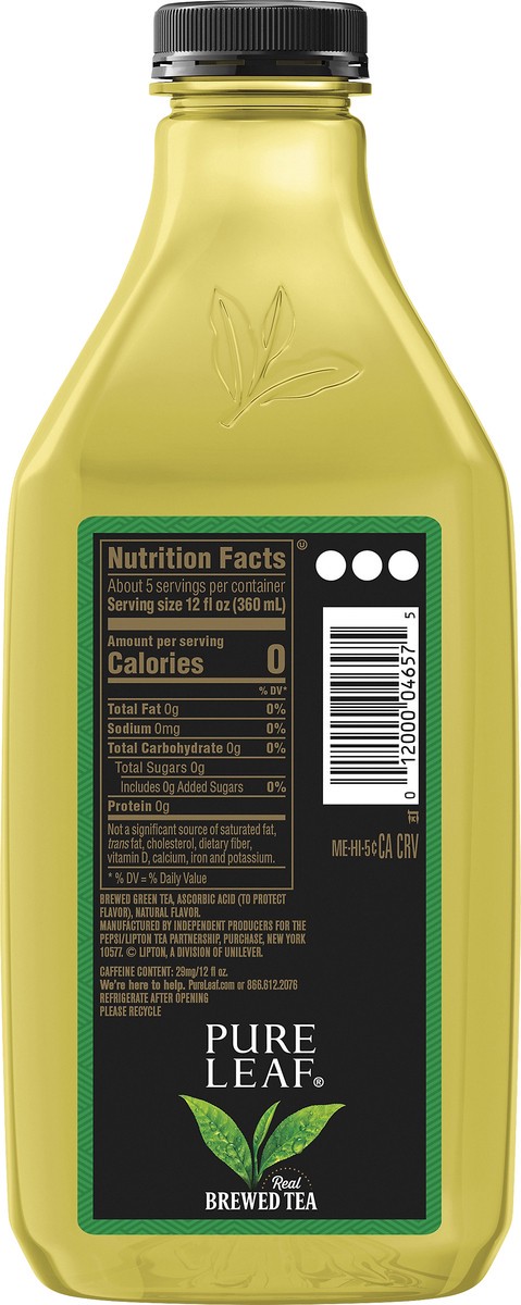 slide 5 of 8, Pure Leaf Unsweetened Green Tea - 64 oz, 64 fl oz