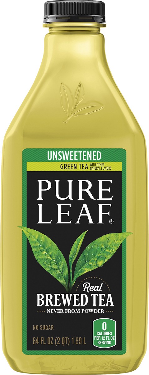 slide 4 of 8, Pure Leaf Unsweetened Green Tea - 64 oz, 64 fl oz