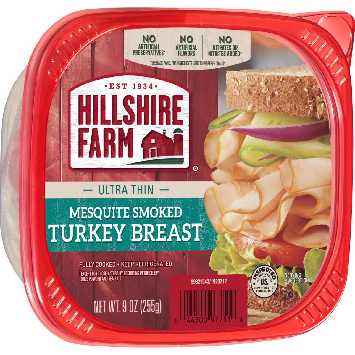 slide 4 of 5, Hillshire Farm Ultra Thin Sliced Mesquite Smoked Turkey Breast Sandwich Meat, 9 oz, 9 oz