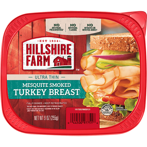 slide 3 of 10, Hillshire Farm Deli Select Ultra Thin Mesquite Smoked Turkey Breast, 9 oz