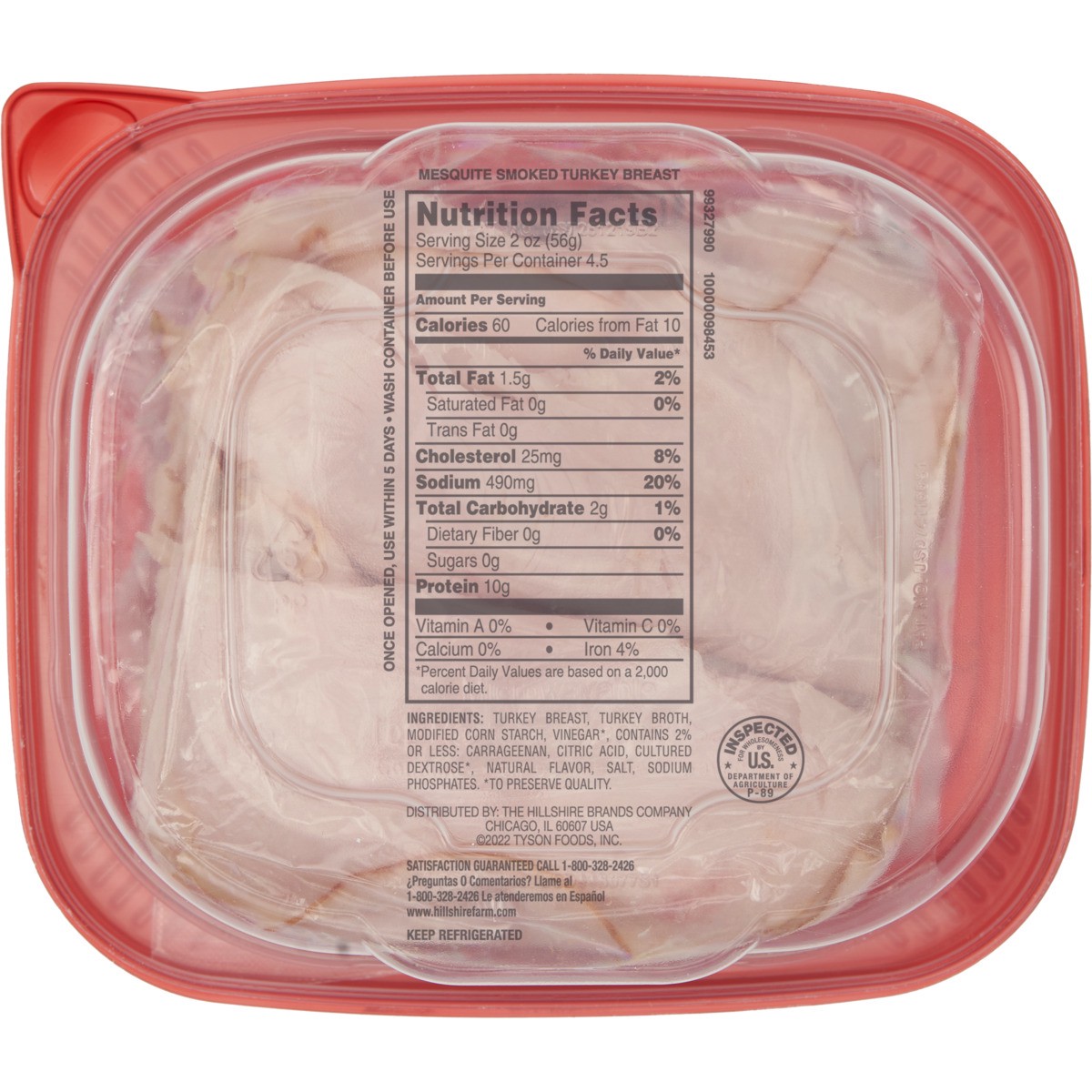 slide 2 of 5, Hillshire Farm Ultra Thin Sliced Mesquite Smoked Turkey Breast Sandwich Meat, 9 oz, 9 oz