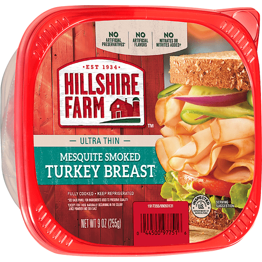 slide 8 of 10, Hillshire Farm Deli Select Ultra Thin Mesquite Smoked Turkey Breast, 9 oz