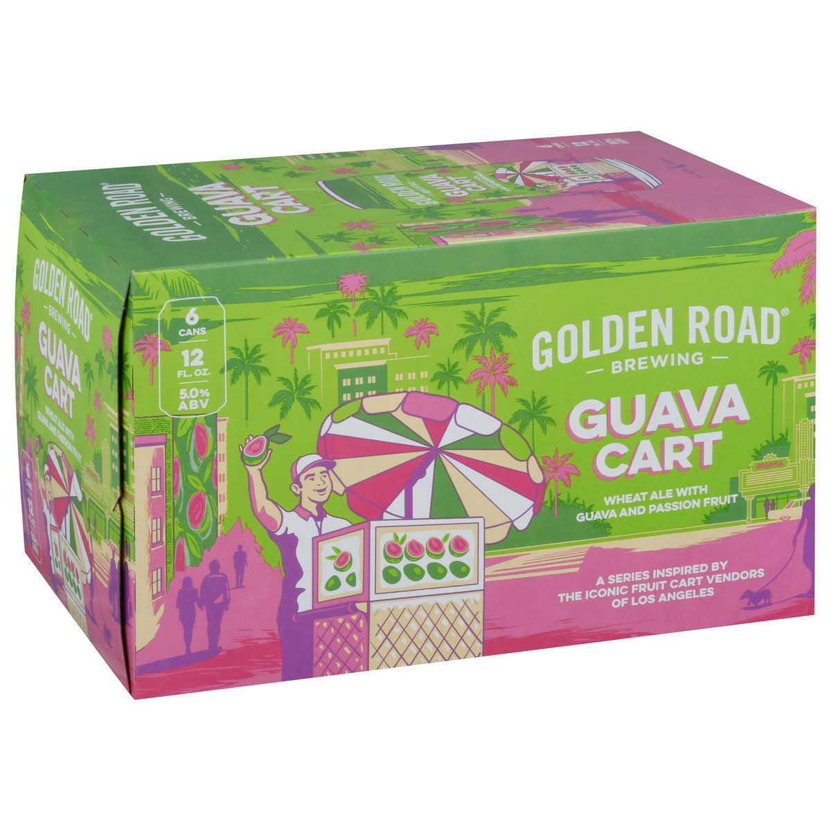 slide 1 of 2, Golden Road Guava Cart Beer 6 - 12 fl oz Cans, 6 ct