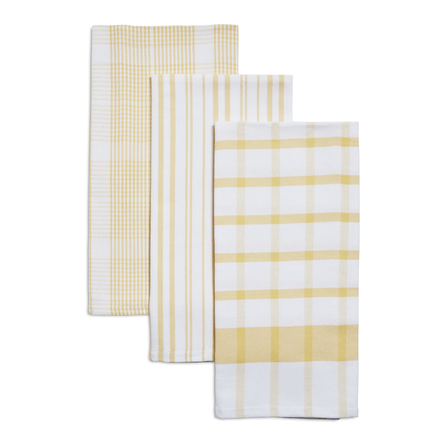 slide 1 of 1, Sur La Table Assorted Twill Kitchen Towels, Butter, 3 ct; 28 in x 20 in