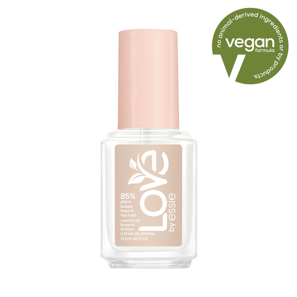 slide 1 of 1, essie LOVE by essie salon-quality plant-based vegan nail polish - Base and Top Coat - 0.46 fl oz, 0.46 fl oz