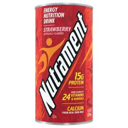 Nutrament Strawberry Nutrition Drink, Energy Drink With Vitamins, Minerals And Protein, 11 Fl Oz Can