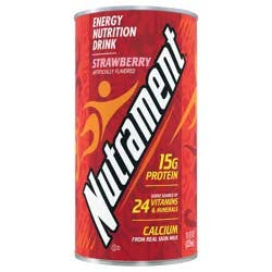 Nutrament Strawberry Nutrition Drink, Energy Drink With Vitamins, Minerals And Protein, 11 Fl Oz Can