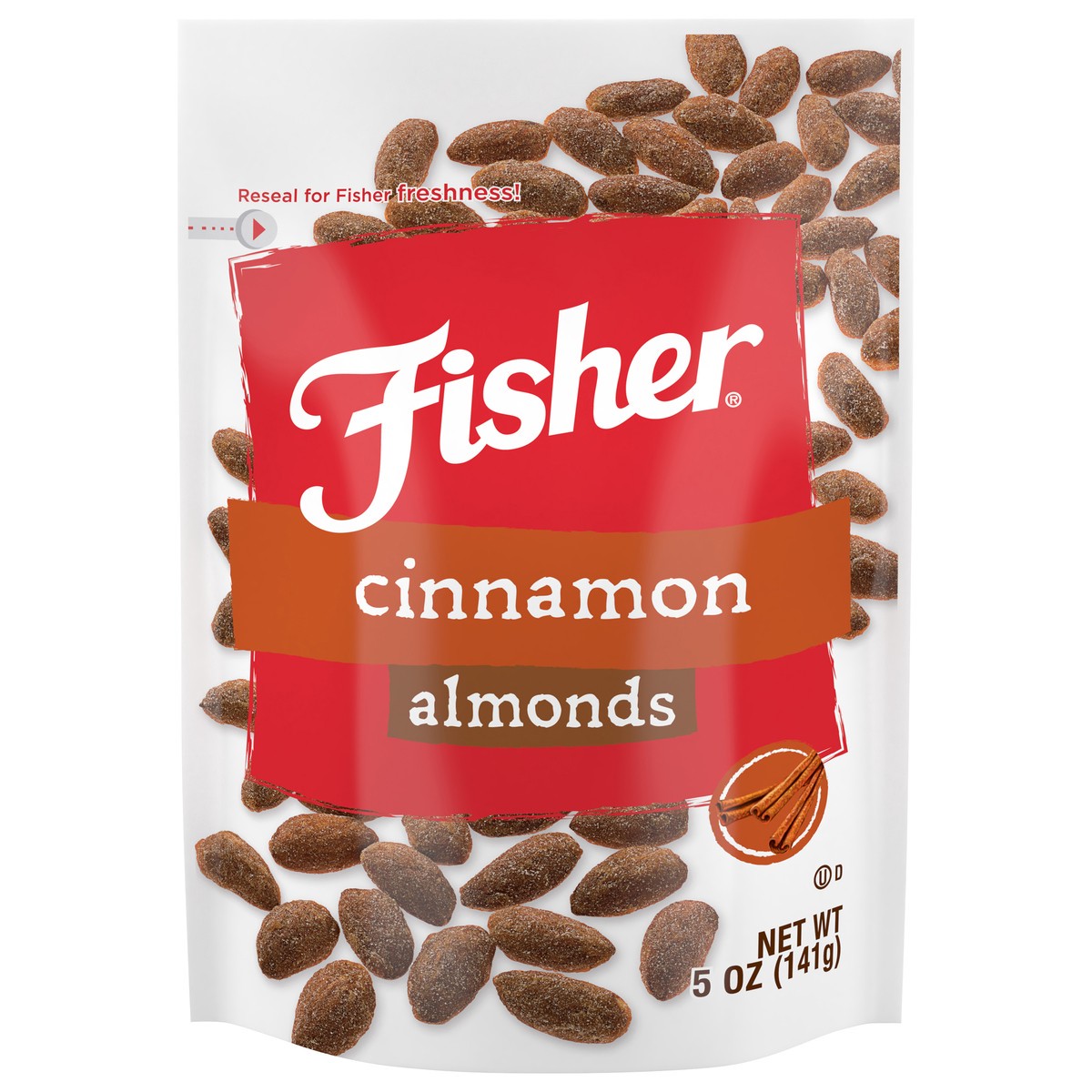 slide 10 of 14, Fisher Cinnamon Almonds 6 ct Tray, 6 ct