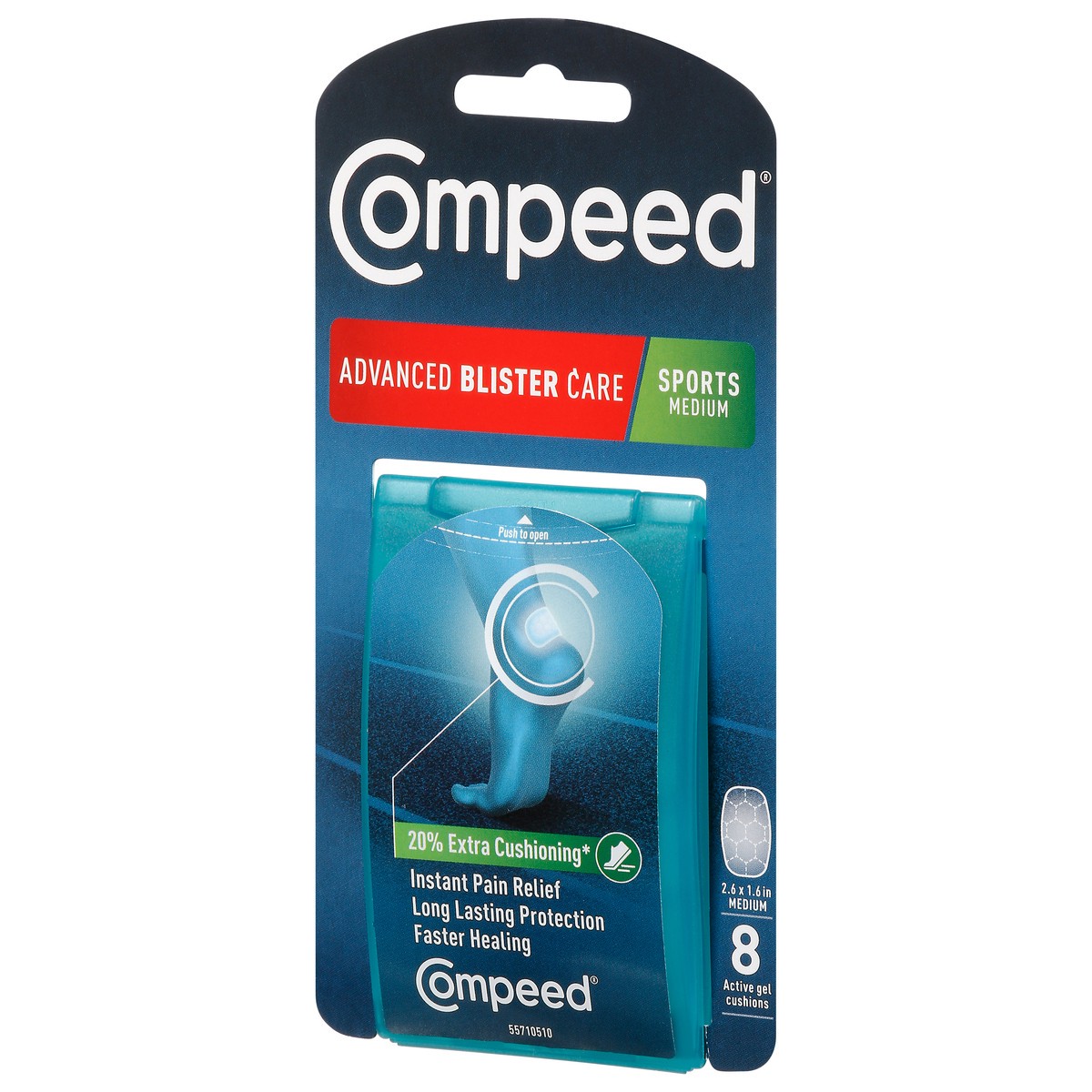 slide 9 of 12, Compeed Sports Medium Advanced Blister Care Active Gel Cushions 8 ea, 8 ct