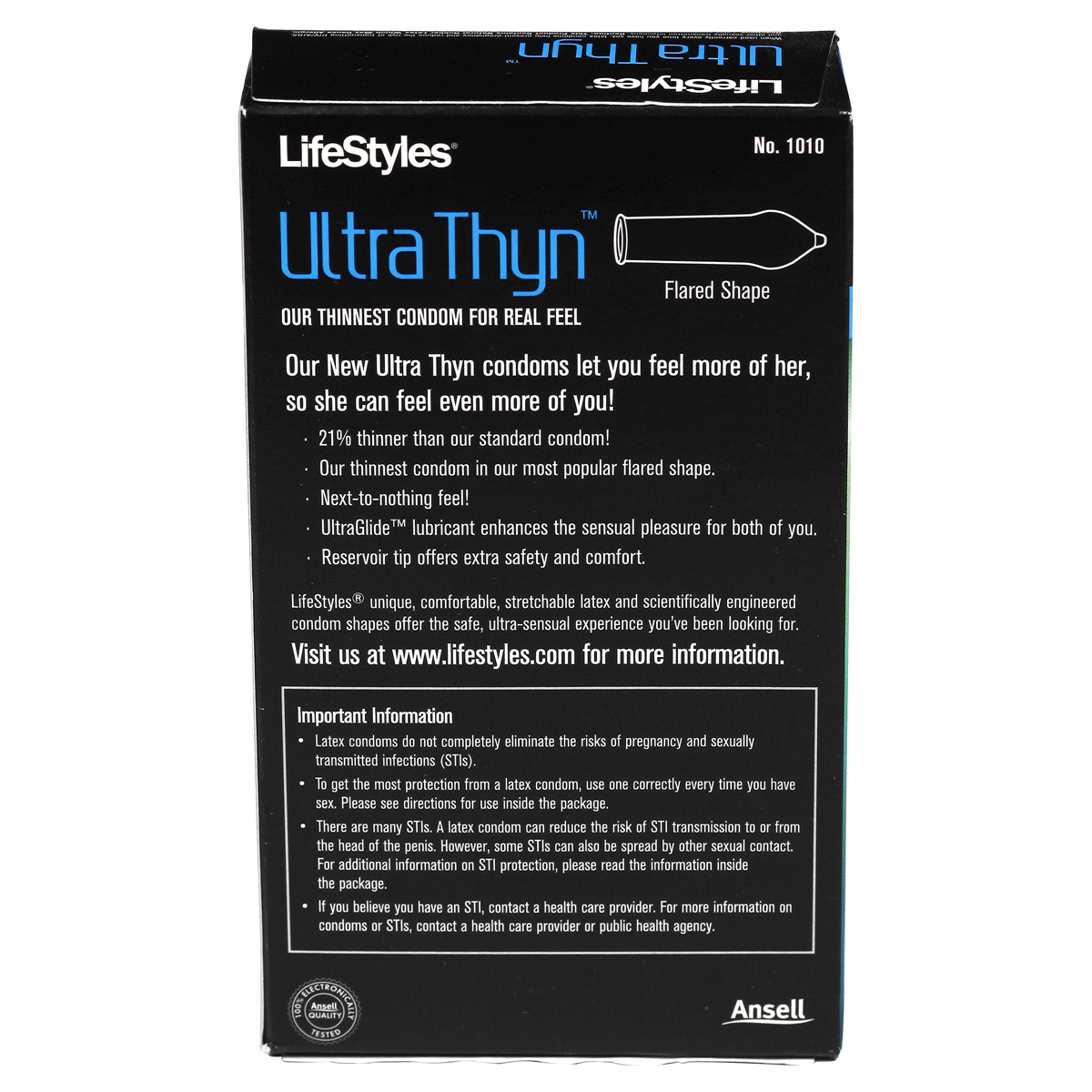 slide 8 of 8, LifeStyles Ultra Thyn Condom, 10 ct