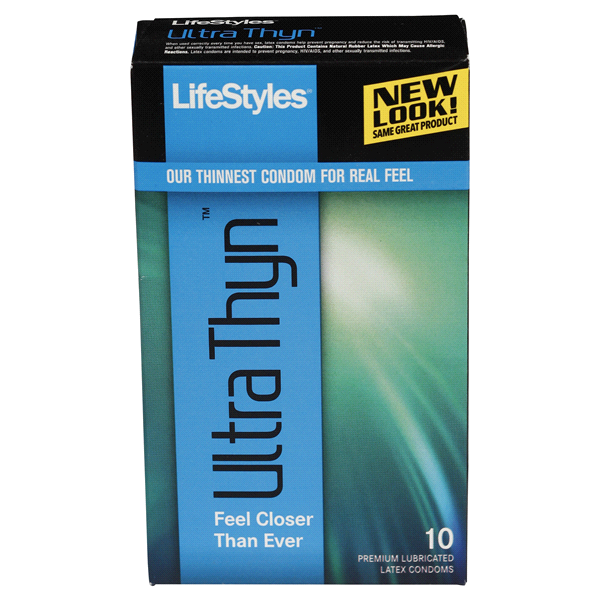 slide 1 of 8, LifeStyles Ultra Thyn Condom, 10 ct