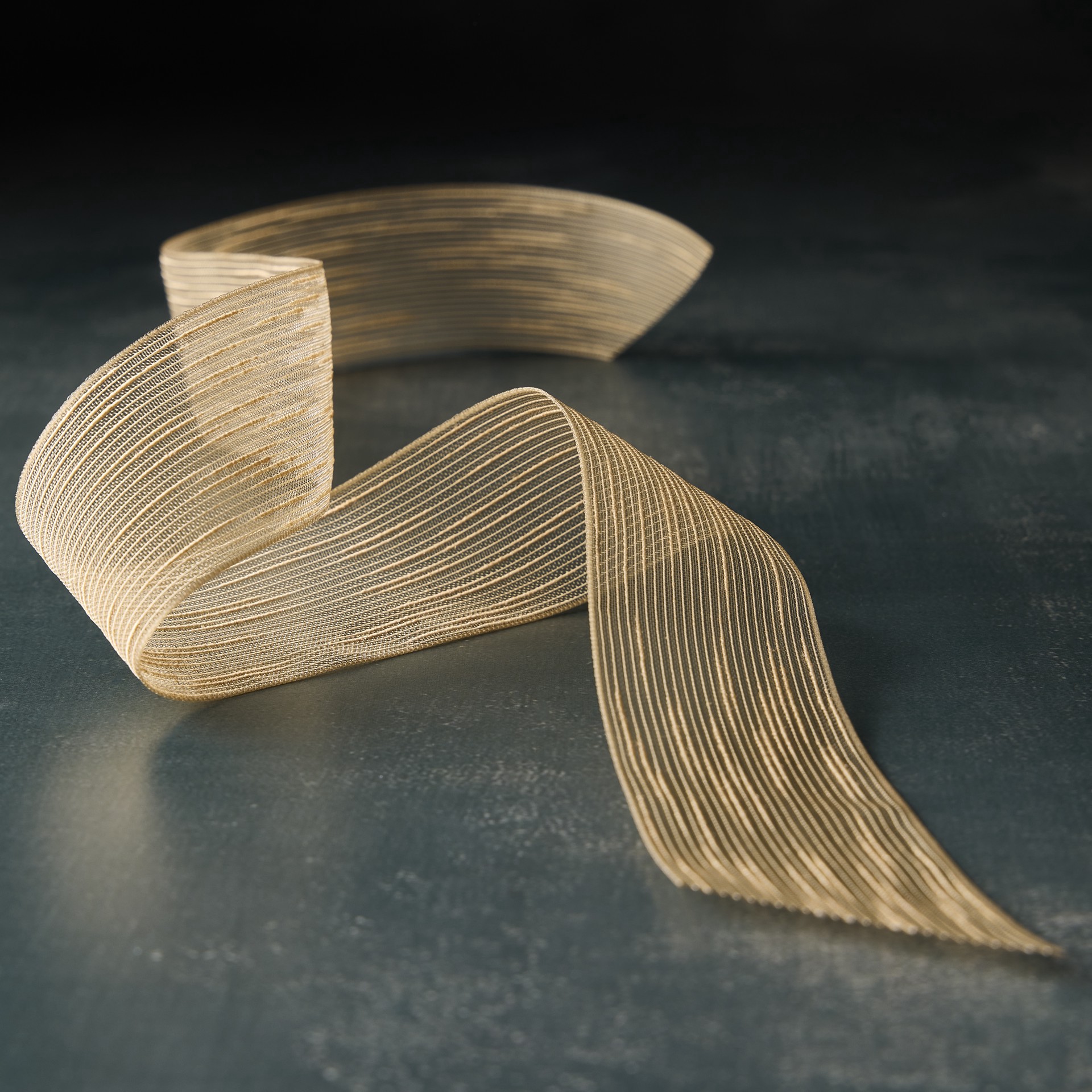 slide 2 of 2, 1.5" X 3yd. Sheer Taupe Ribbon By Celebrate It Classic, 1.5 in x 3 yd