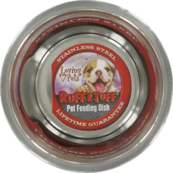 Loving Pets Ruff-N-Tuff Stainless Steel Pet Feeding Dish