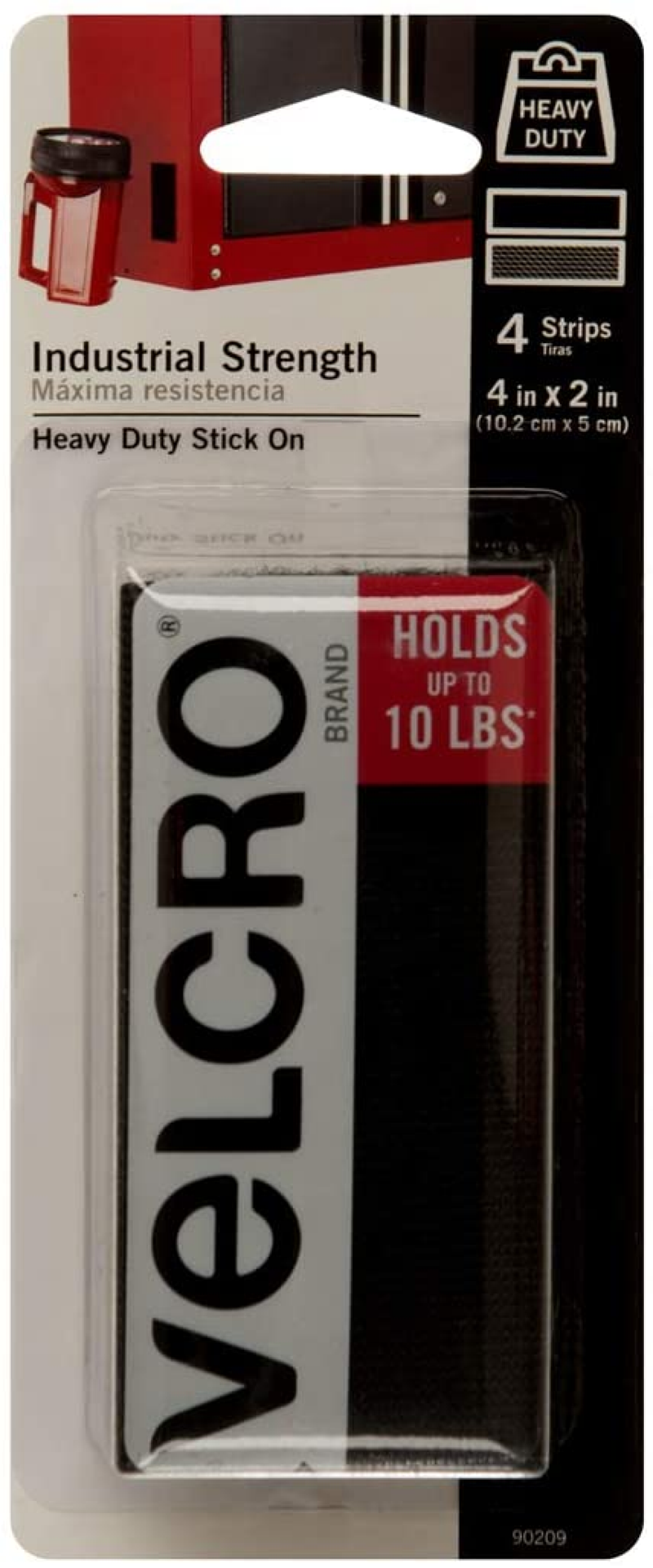slide 1 of 2, Velcro Brand Industrial Strength Strips, 4 in x 2 in