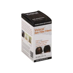 slide 1 of 1, Viviscal Hair Filler Fibers, Dark Brown/Black, 0.53 oz