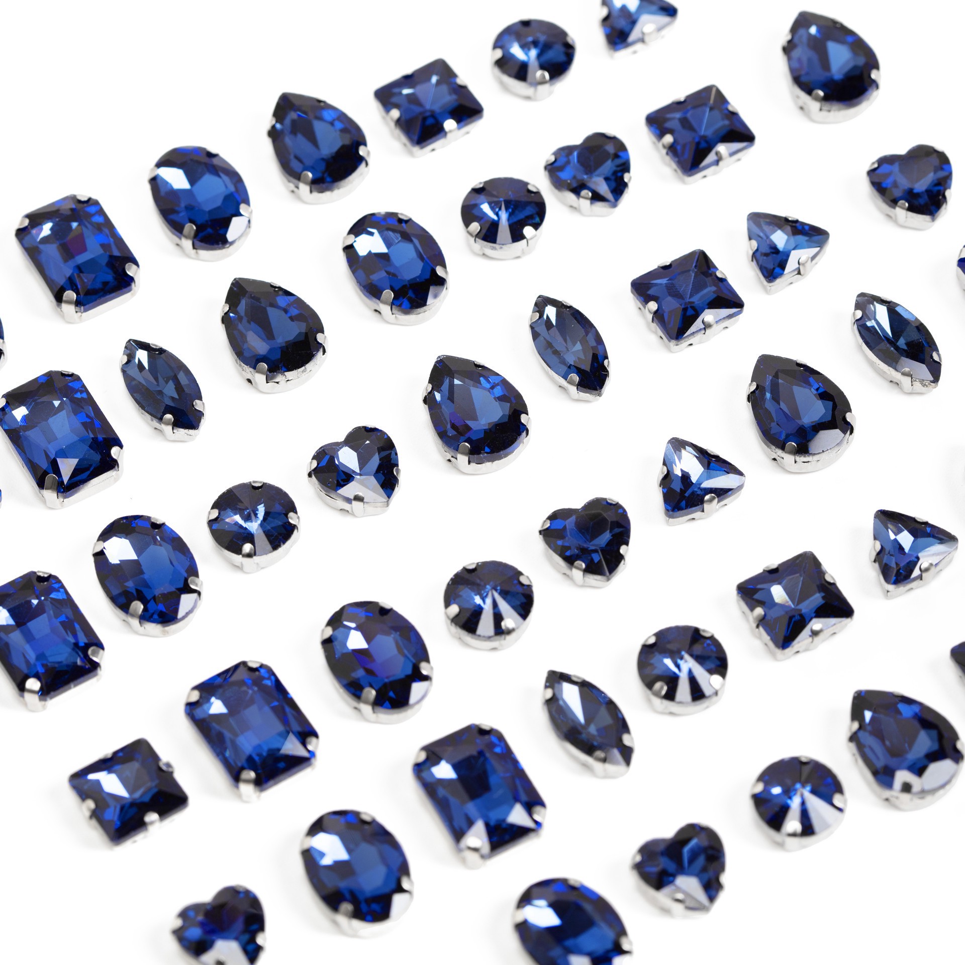 slide 2 of 6, Cousindiy Silver Blue Zircon Glass Sew-On Rhinestones, 56ct., 56 ct