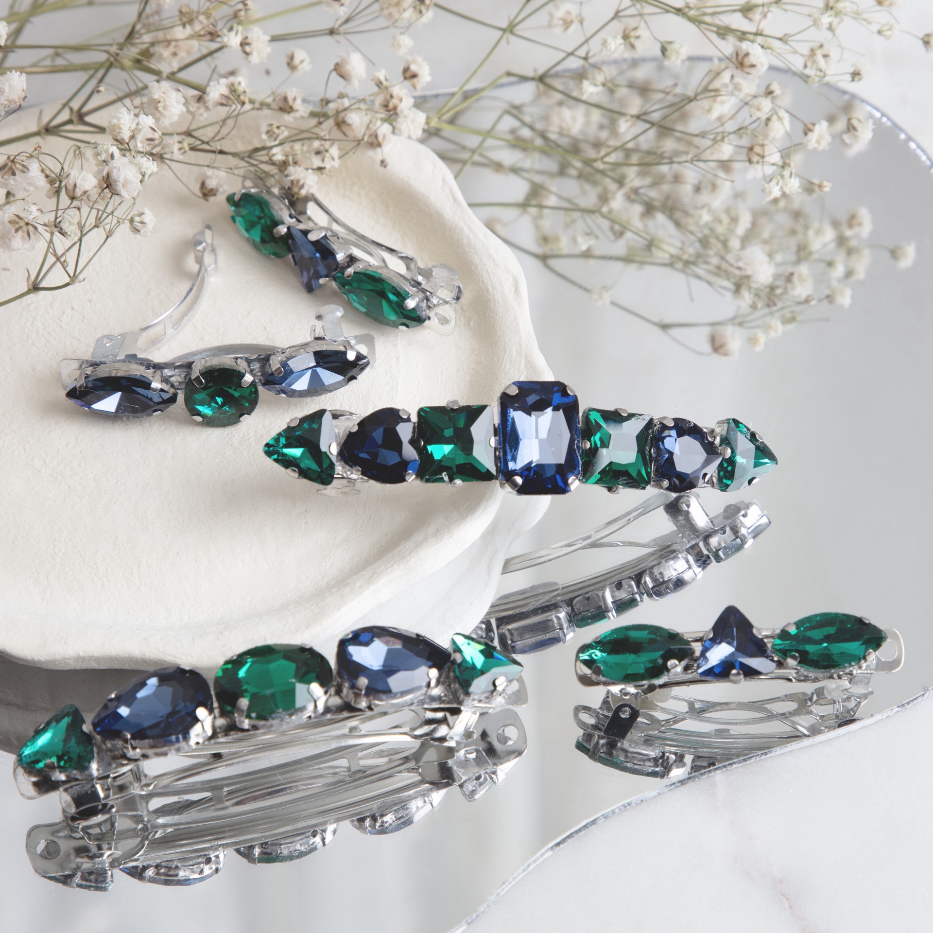 slide 6 of 6, Cousindiy Silver Blue Zircon Glass Sew-On Rhinestones, 56ct., 56 ct