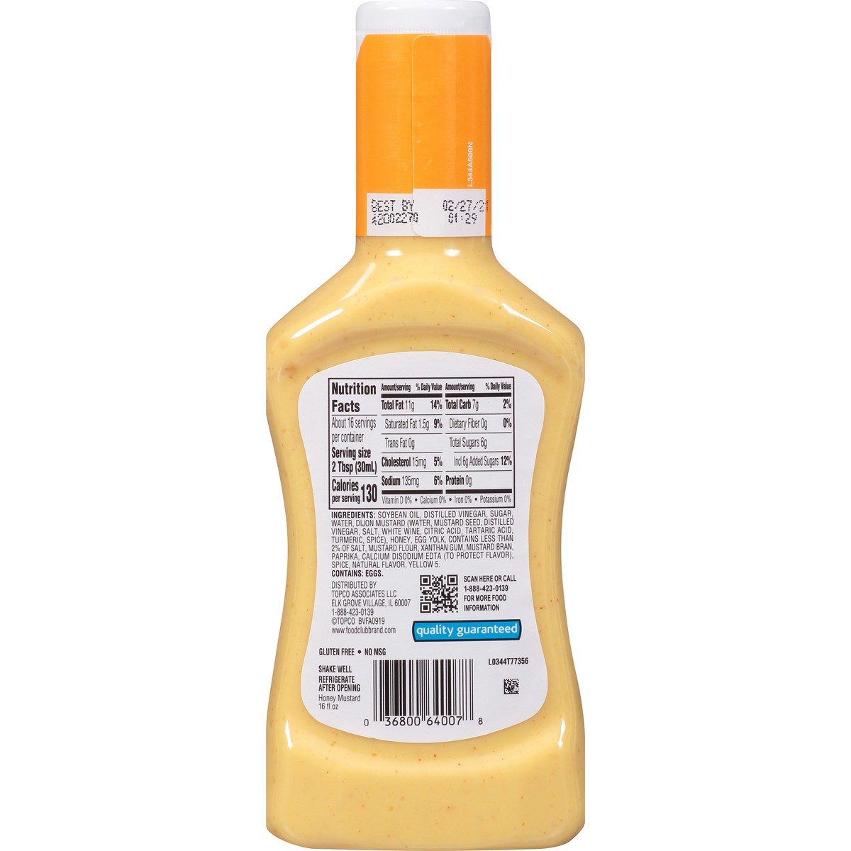 slide 11 of 13, Food Club Honey Mustard Dressing, 16 fl oz