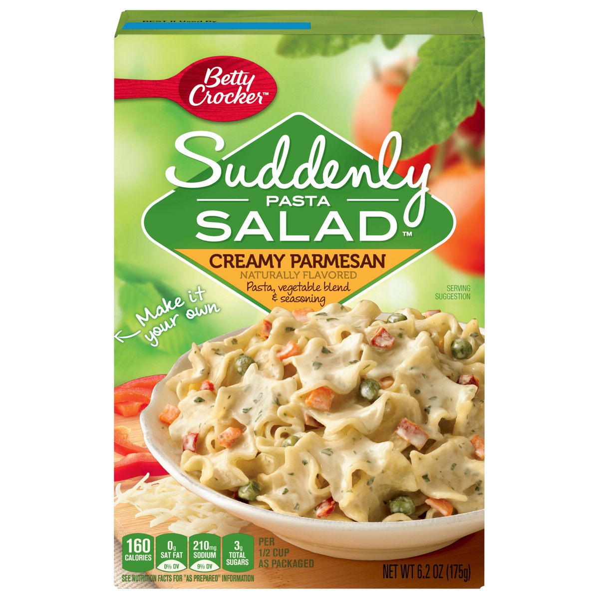 slide 1 of 1, Suddenly Salad Betty Crocker Suddenly Creamy Parmesan Pasta Salad Mix, 6.2 oz, 6.2 oz