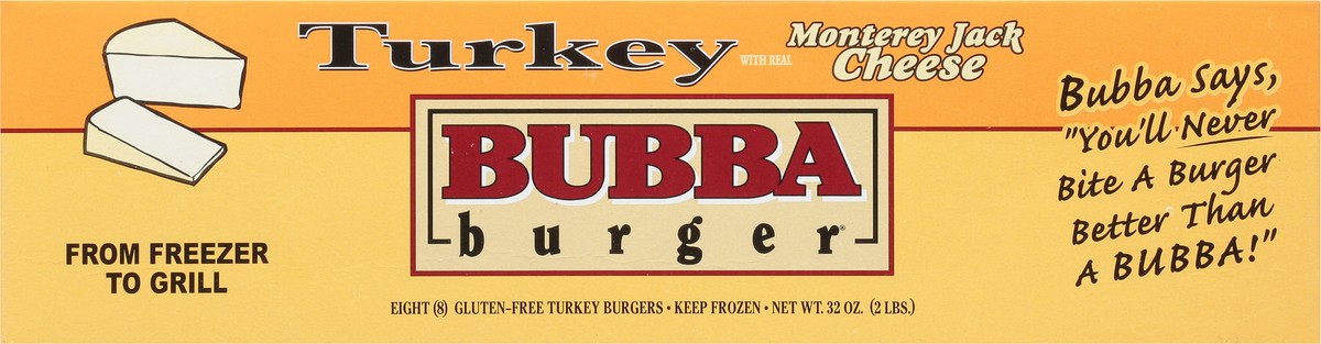 slide 4 of 9, BUBBA Burger Turkey with Monterey Jack Cheese Burgers 8 ea, 8 ct