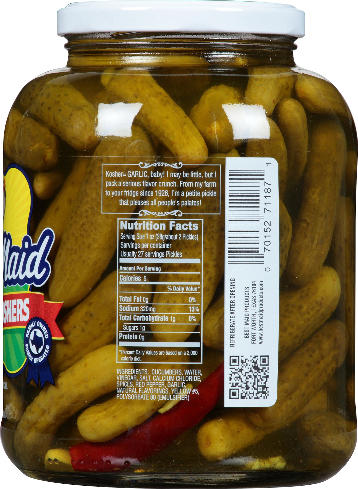 slide 2 of 5, Best Maid Baby Kosher Pickles, 46 oz