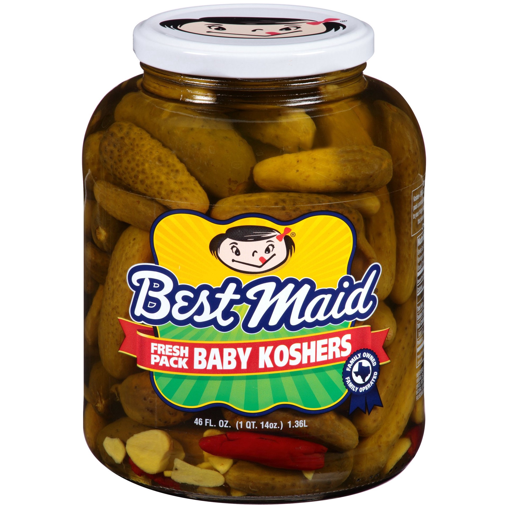 slide 1 of 5, Best Maid Baby Kosher Pickles, 46 oz