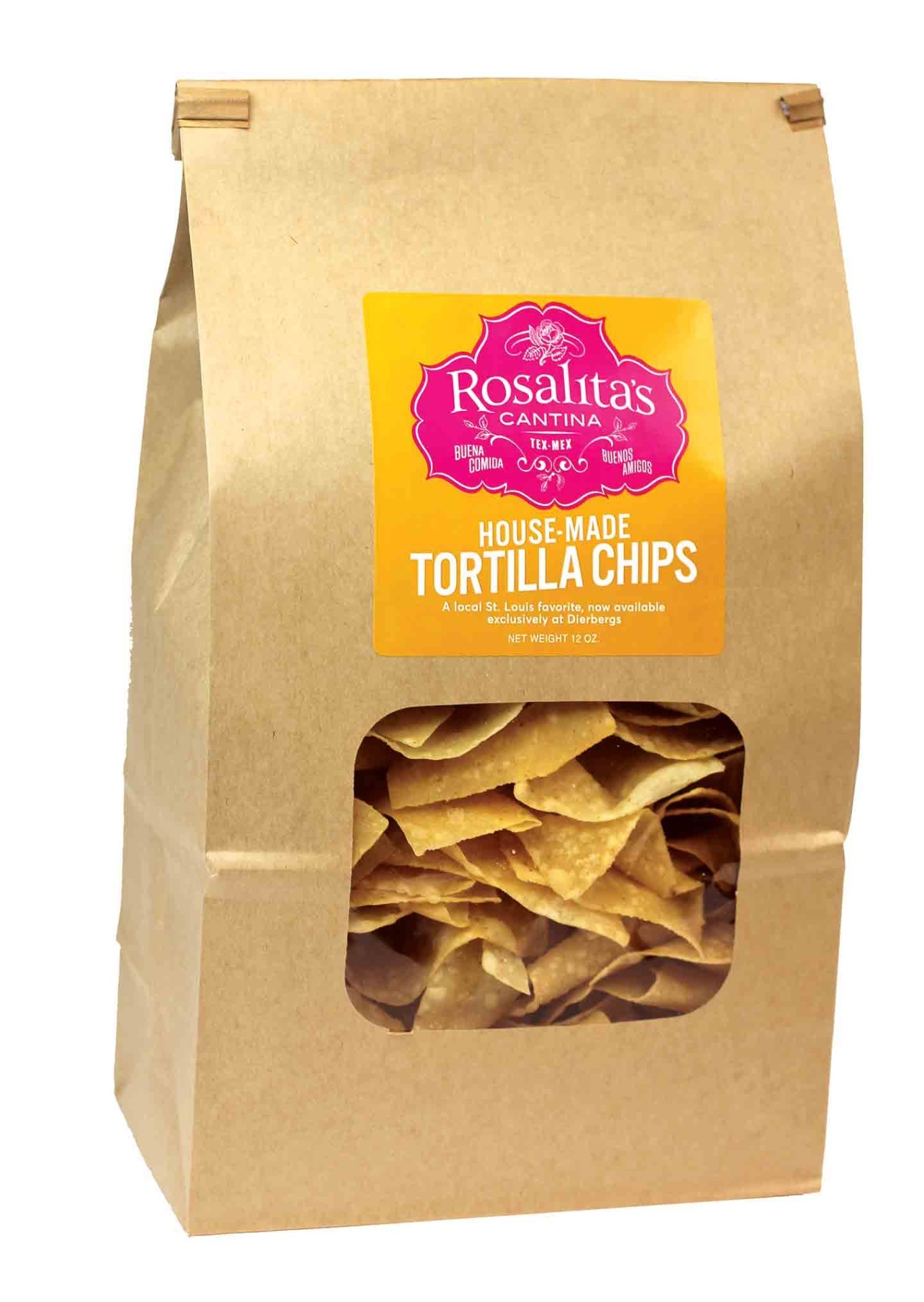 slide 1 of 1, Rosalitas Tortilla Chips, 12 oz