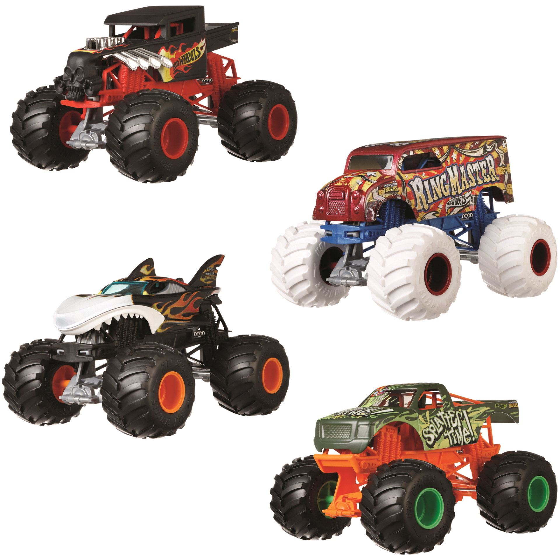 slide 1 of 5, Mattel Hot Wheels 1:24 Monster Truck, Assorted, 1 ct