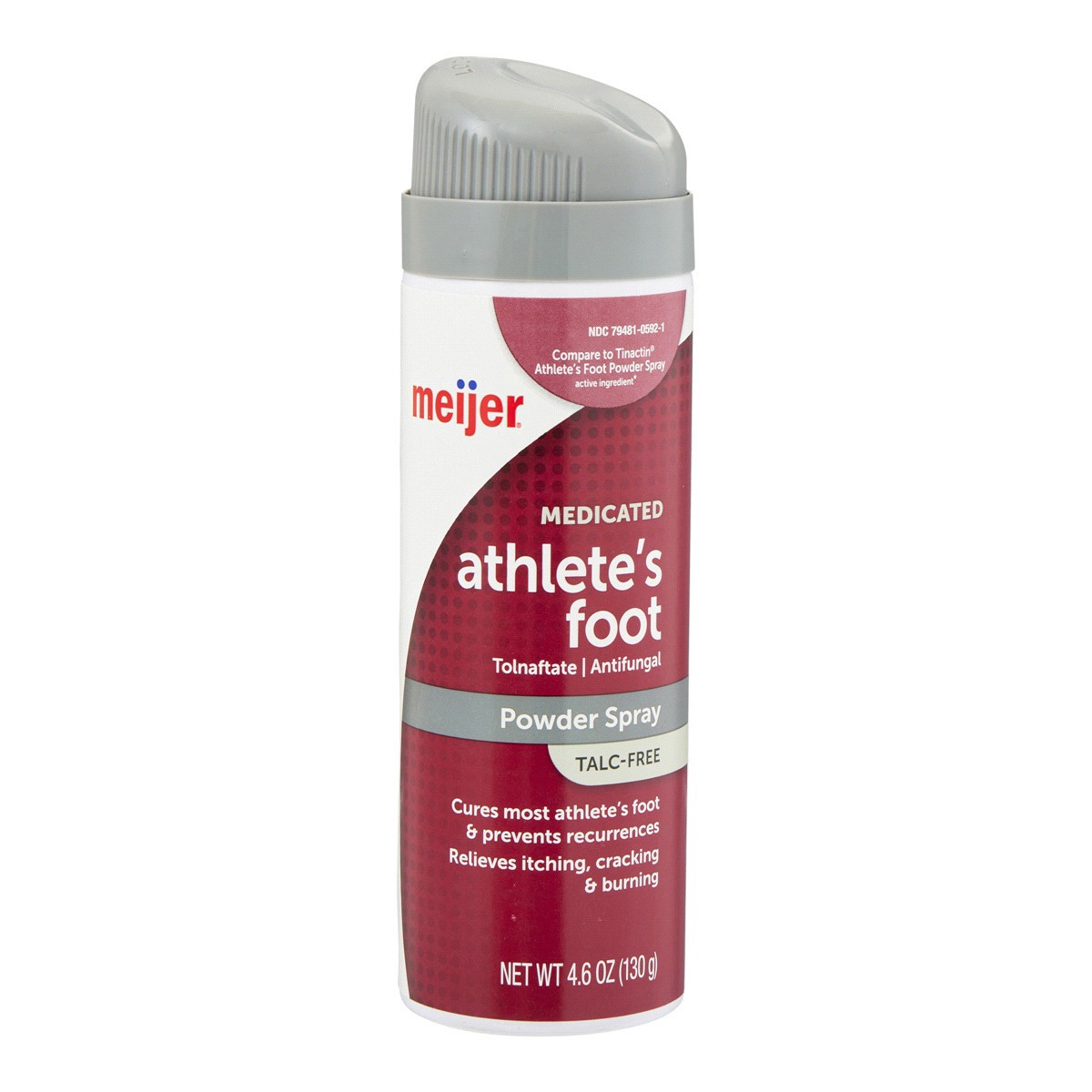 slide 1 of 29, Meijer Tolnaf Powder Foot Spray, 4.6 OZ    