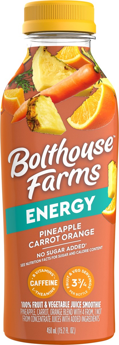 slide 4 of 5, Bolthouse Farms Energy Pineapple Carrot Orange Juice Smoothie- 15.2 oz, 15.2 oz