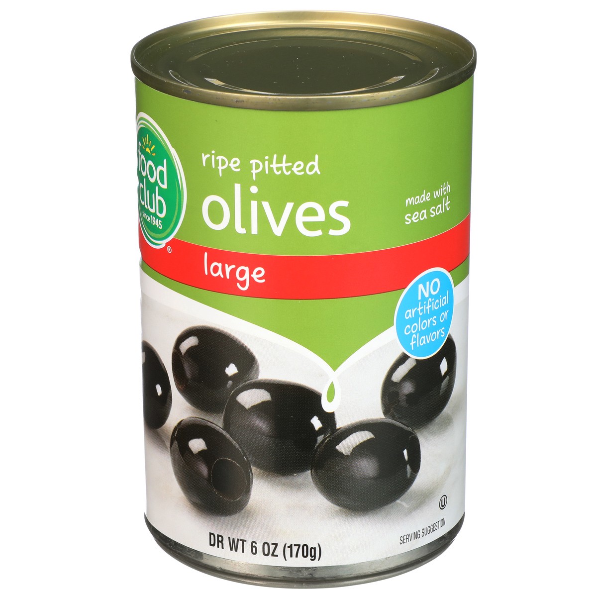 slide 3 of 9, Food Club Large Pitted Olives, 6 oz