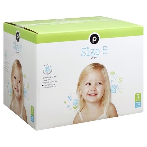 slide 1 of 1, Publix Accordion Stretch Big Pack Diapers, Size 5, 62 ct; Size 5