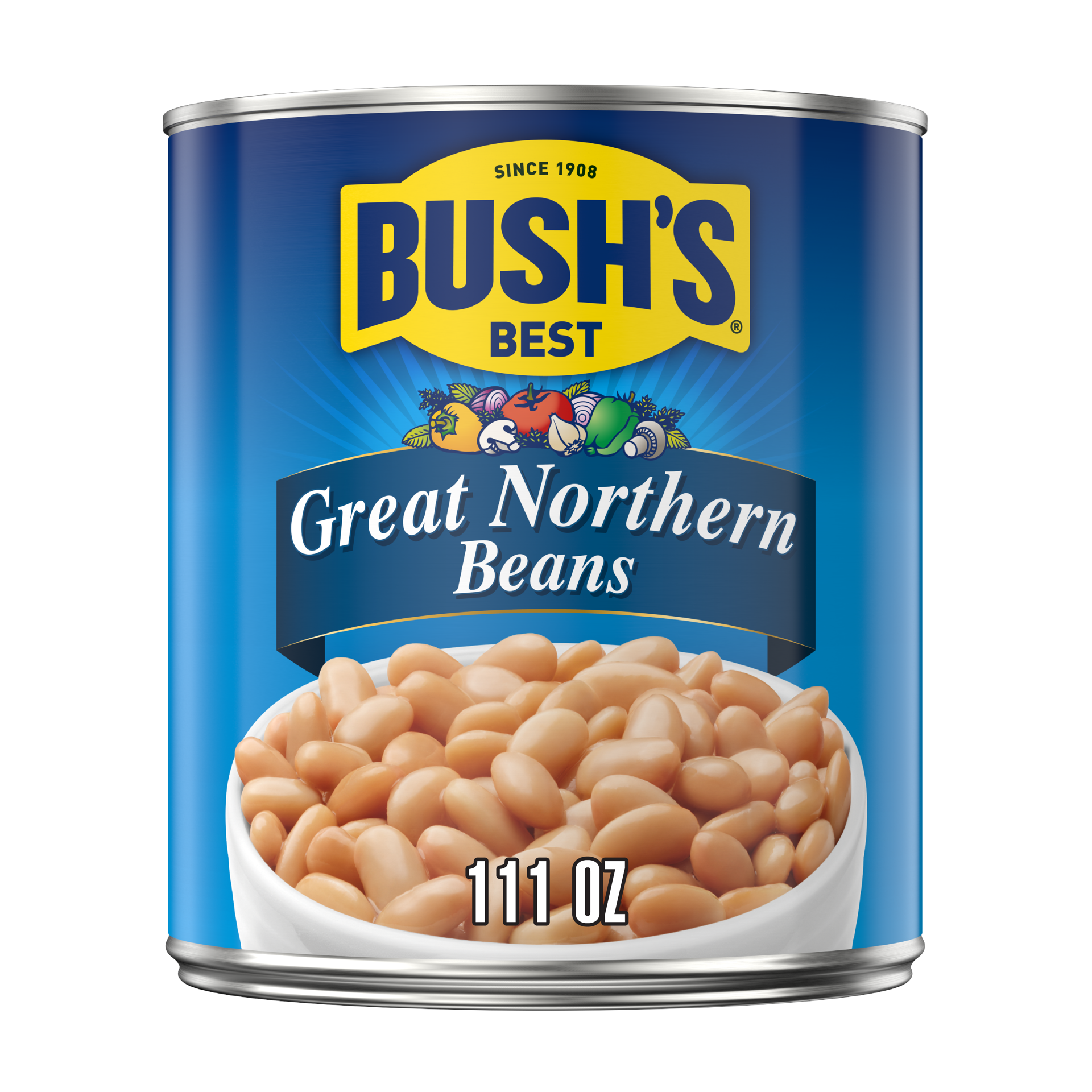 slide 1 of 8, Bush's Best Bush's Great Northern Beans 111 oz, 111 oz