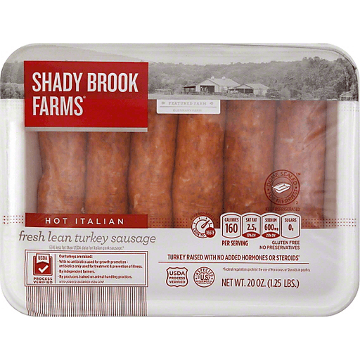 Shady Brook Farms Hot Italian Style Turkey Sausage 20 oz Shipt