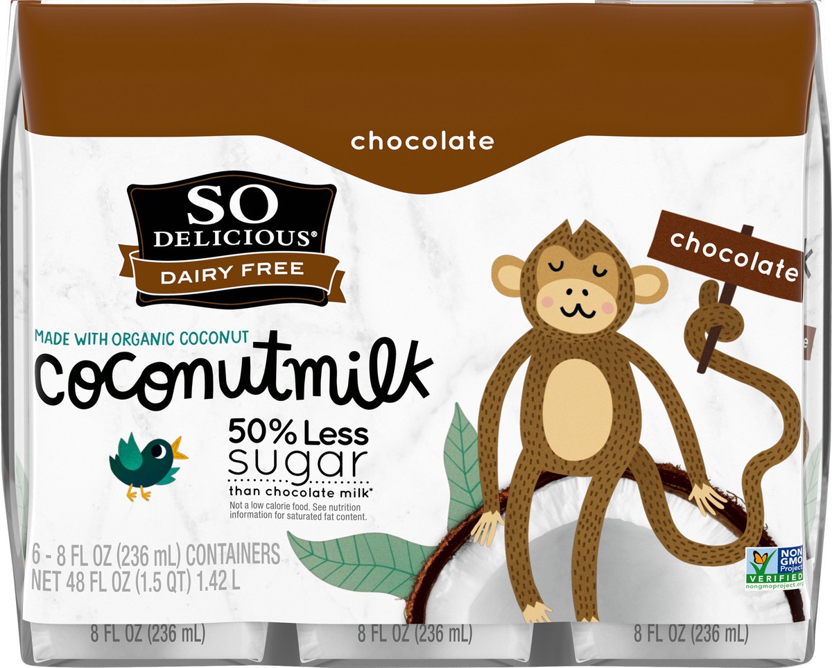 slide 7 of 8, So Delicious Organic Coconut Milk Choc 6 Pack, 48 fl oz