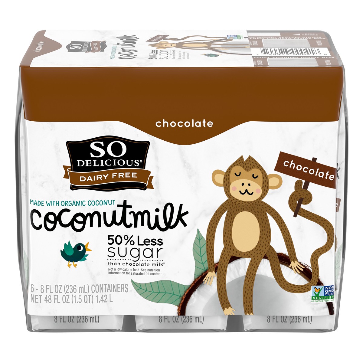 slide 1 of 8, So Delicious Organic Coconut Milk Choc 6 Pack, 48 fl oz