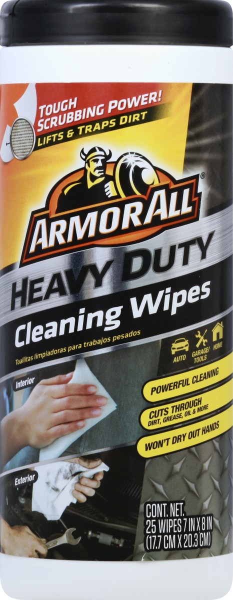 slide 2 of 7, Armor All Heavy Duty Cleaning Wipes, 25 Count, 1 ct