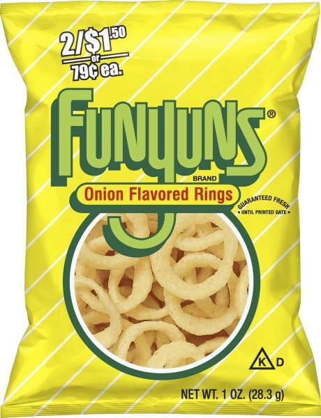 slide 1 of 1, Funyuns Onion Flavored Rings Pre-Priced, 1 oz