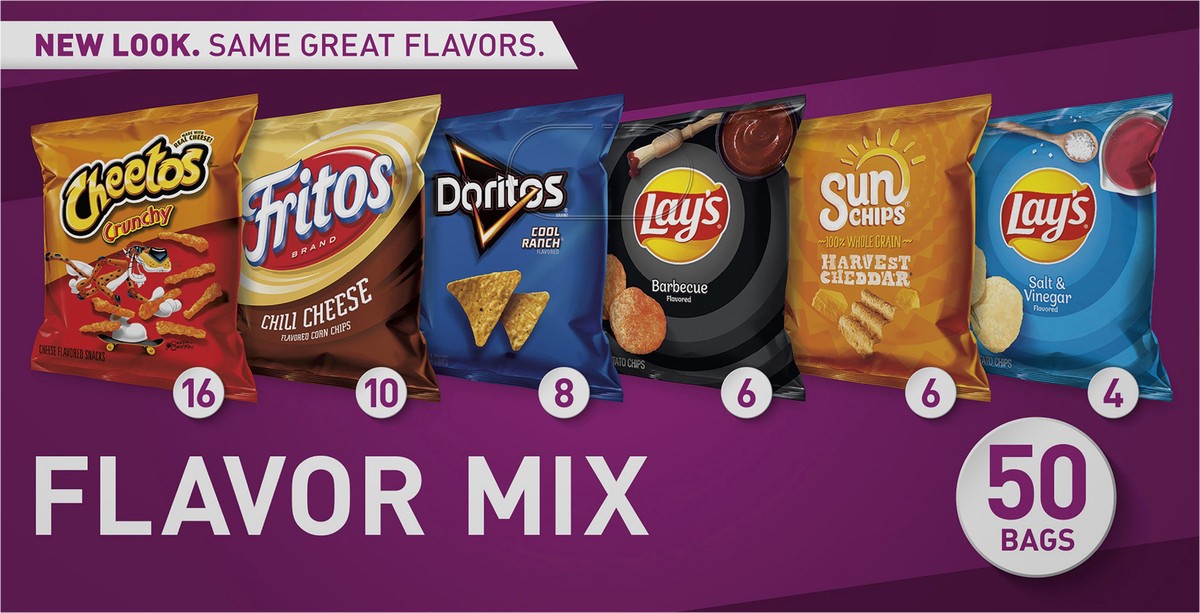 slide 2 of 13, Frito-Lay Flavor Mix Variety - 50 ct, 50 ct