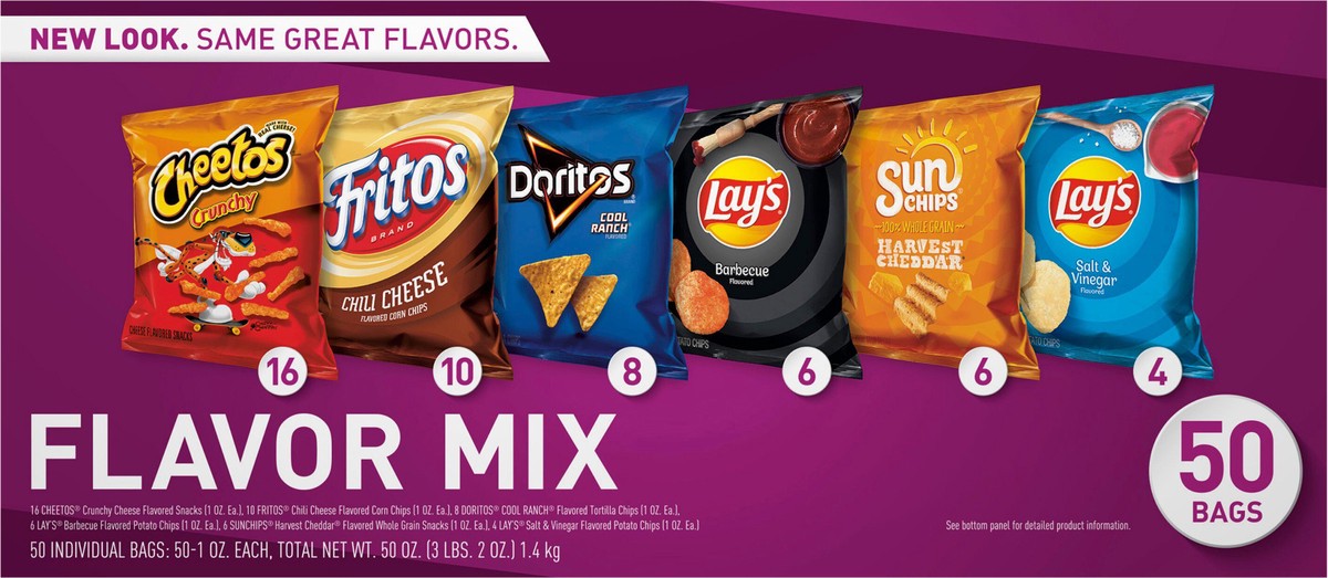 slide 11 of 13, Frito-Lay Flavor Mix Variety - 50 ct, 50 ct
