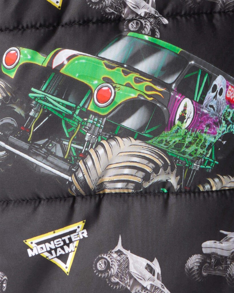slide 2 of 3, Carter's Boys Monster Jam™ Grave Digger Hooded Heavyweight Jacket - Black Black 5, 1 ct