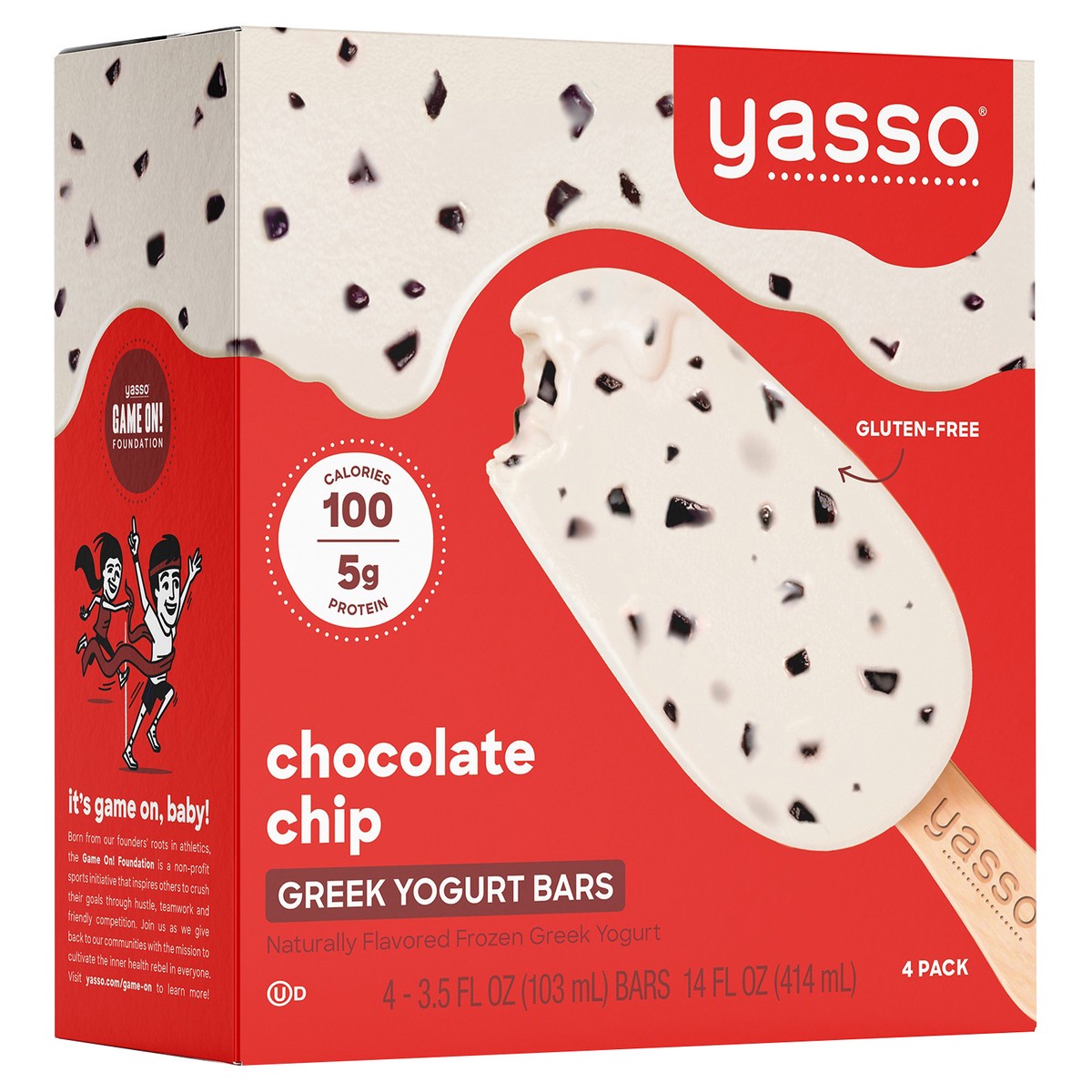 slide 2 of 9, Yasso Frozen Chocolate Chip Greek Yogurt Bars, 4 ct; 3.5 oz